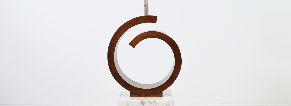 California Modern Sculpted Swirl Table Lamp by Modeline of CA