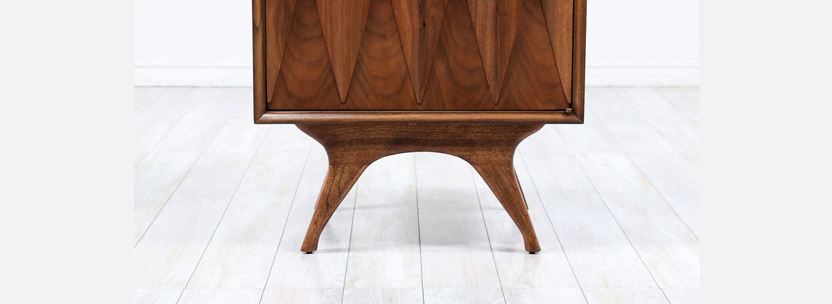 Albert Parvin Diamond Door Night Stands for American of Martinsville