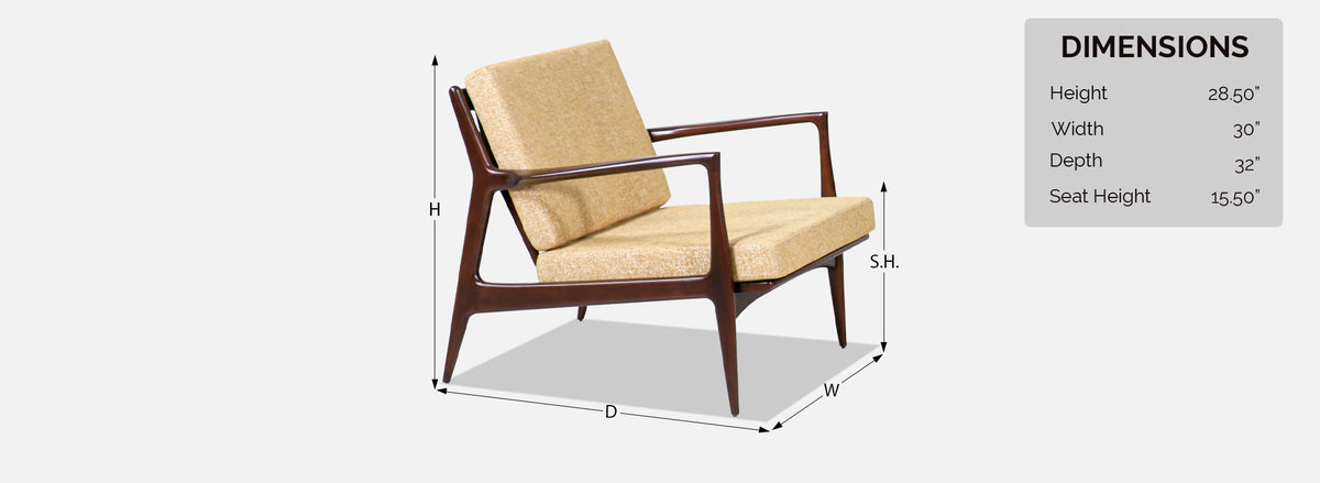 Danish Modern Sculpted Lounge Chairs by Ib Kofod-Larsen for Selig