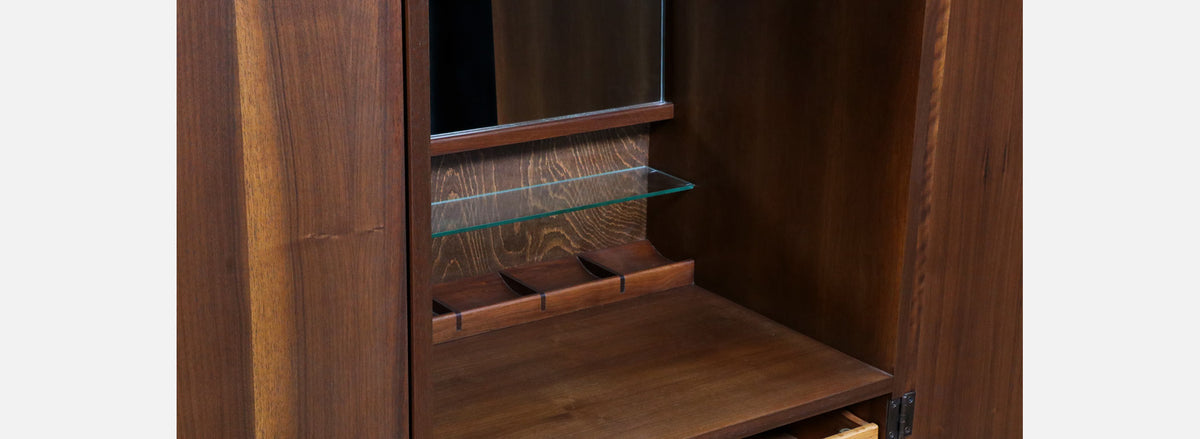 Jack Cartwright Gentlemen's Wardrobe Dressing Cabinet w/ Mirror