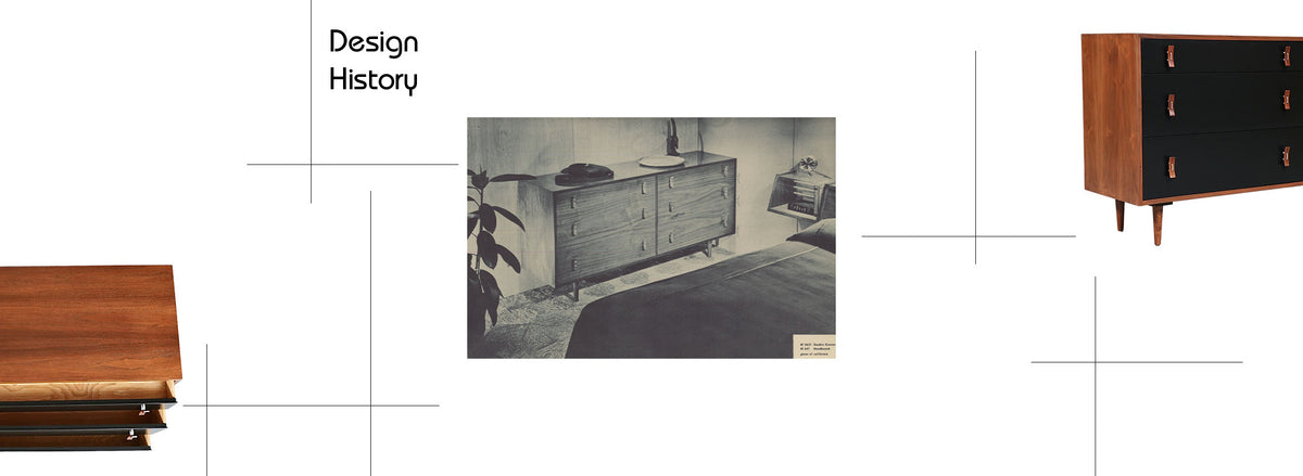 California Modern Two-Tone Black Lacquered Dresser by Stanley Young