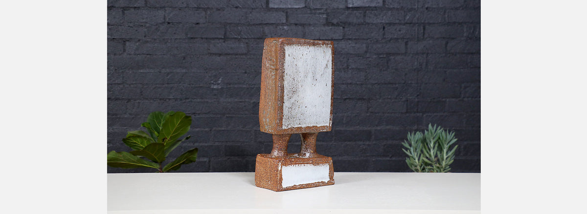 Vintage Glazed Ceramic Architectural Pottery Sculpture 