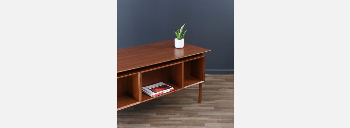 Erik Brouer Executive Desk with Bookcase for Brouer Møbelfabrik