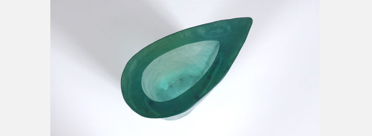 Terry Balle Resin Aqua Sculpture Vase