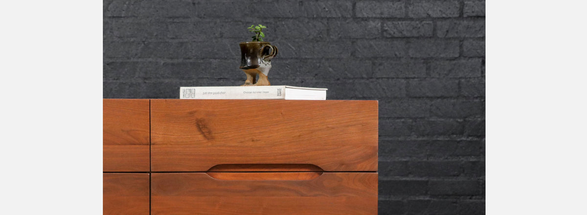 Mid-Century Californian Modern Sculpted Walnut Dresser 