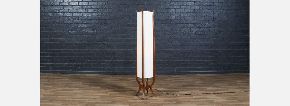 Mid-Century Modern Sculpted Floor Lamp by Roller Lamp Co.