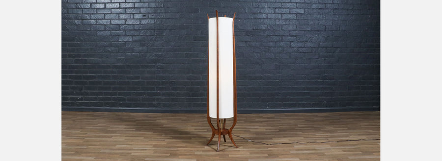 Mid-Century Modern Sculpted Floor Lamp by Roller Lamp Co.