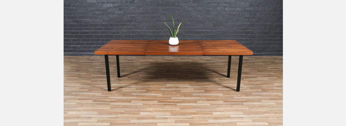 Milo Baughman Expandable Walnut Dining Table for Directional 