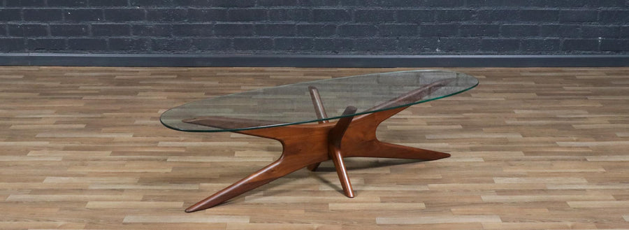 Adrian Pearsall 893-TGO Coffee Table w/ Surfboard Glass Top