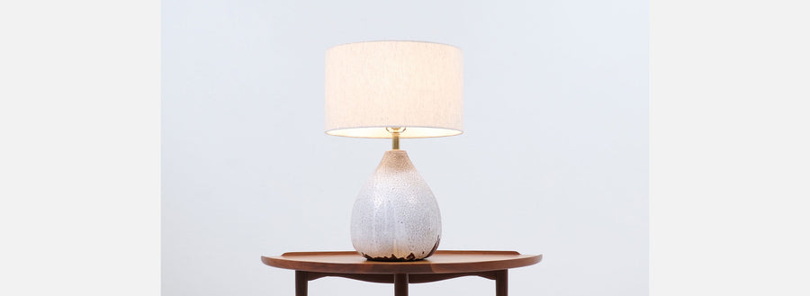 Mid-Century Modern Lava Glaze Ceramic Table Lamp