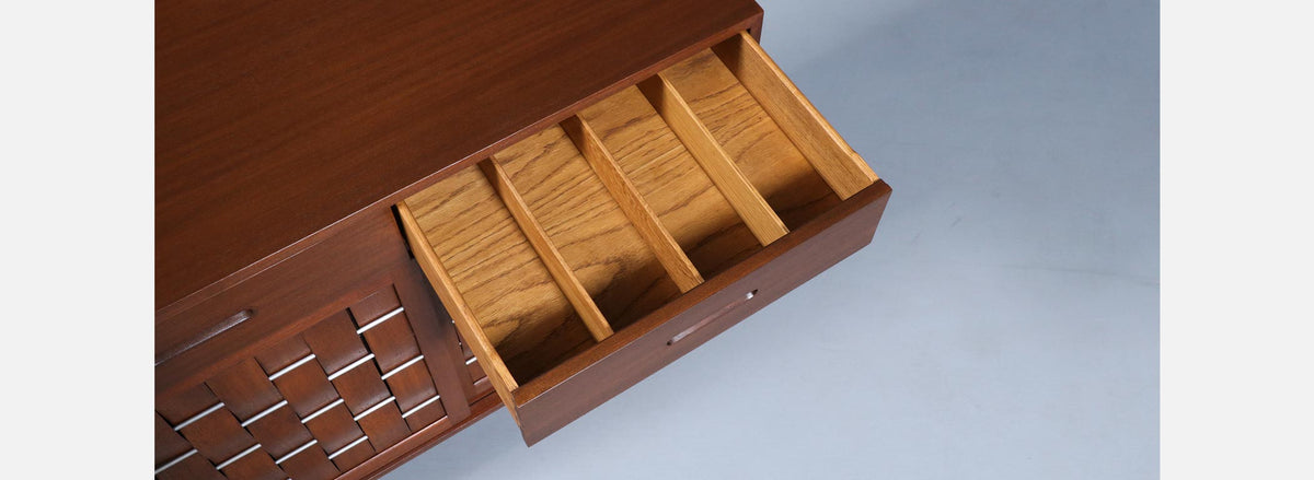 Edward J. Wormley Woven Front Cabinet for Dunbar
