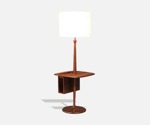 Laurel Floor Lamp w/ Removable Magazine Holder & Tray Table