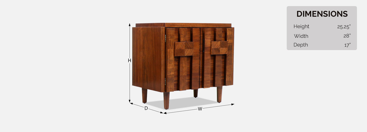 Mid-Century Modern "Stacatto" Geometric Night Stands by Lane Furniture