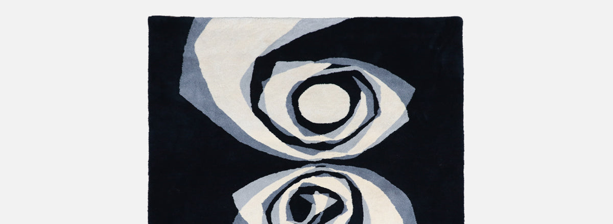 Post Modern "Sunhooks" Abstract Wool Tapestry Wall Art