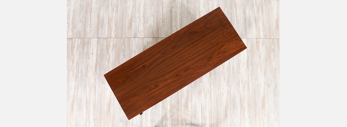 Stanley Young Walnut Credenza with Lacquered Drawers for Glenn of California