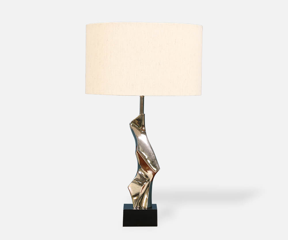 Richard Barr Amorphous Chrome Table Lamp for Laurel Lamp Co.