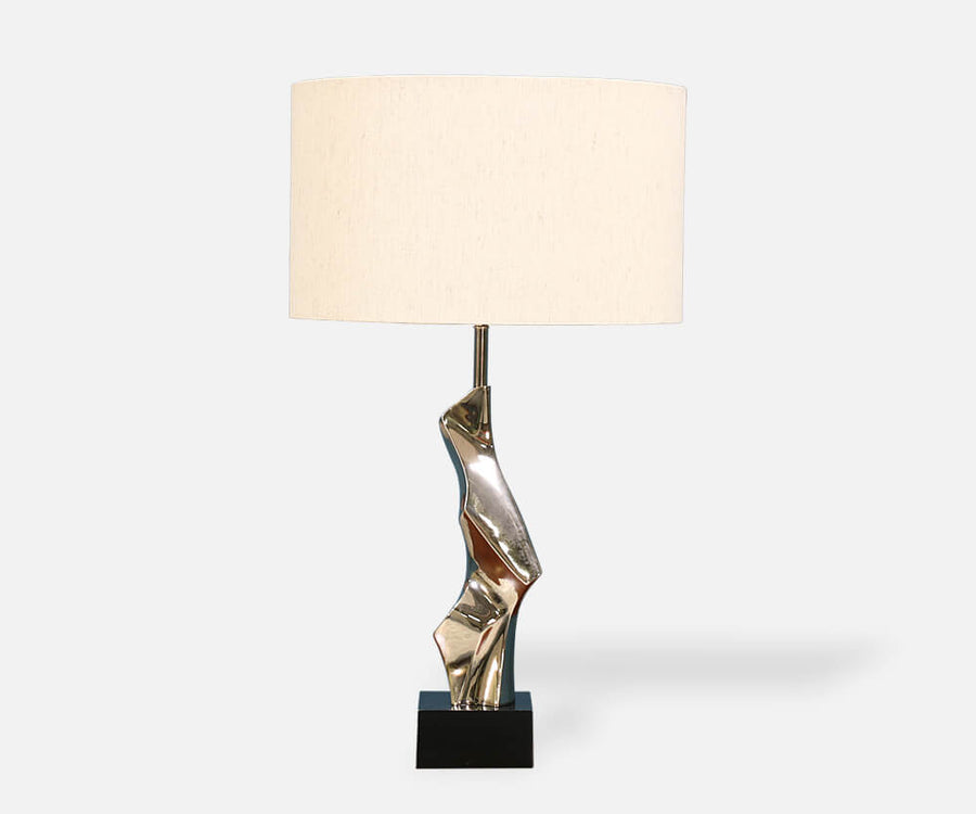 Richard Barr Amorphous Chrome Table Lamp for Laurel Lamp Co.