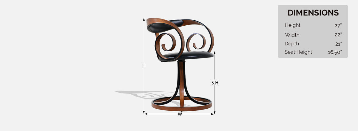 George Mulhauser "Scroll" Swivel Chair for Plycraft