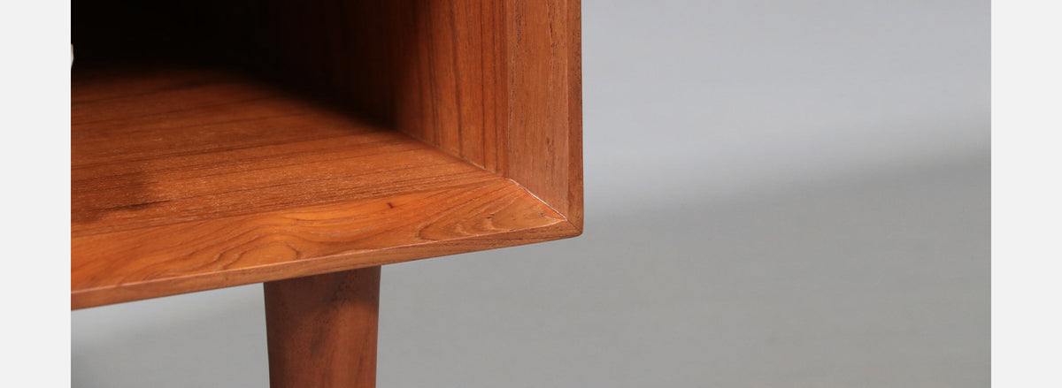 Danish Modern Teak Night Stand w/ Bookcase by Dyrlund