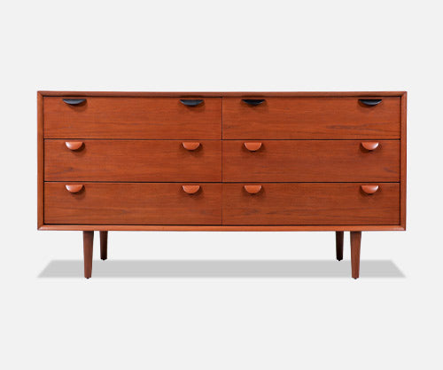 Danish Modern 6-Drawer Teak Dresser