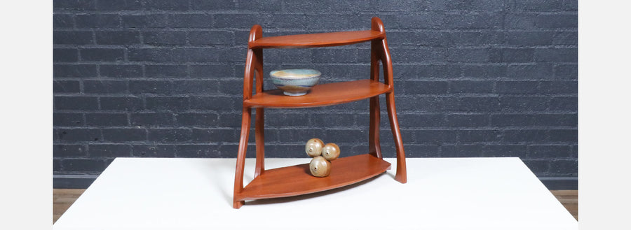 California Studio Craft Organic Modern Teak Counter Shelf