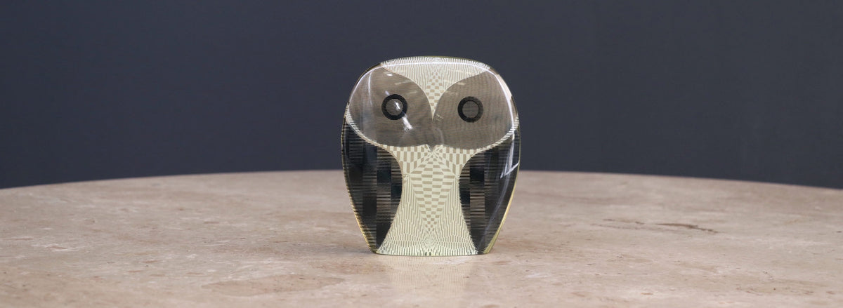 Abraham Palatnik Lucite Optic Art Owl Sculpture