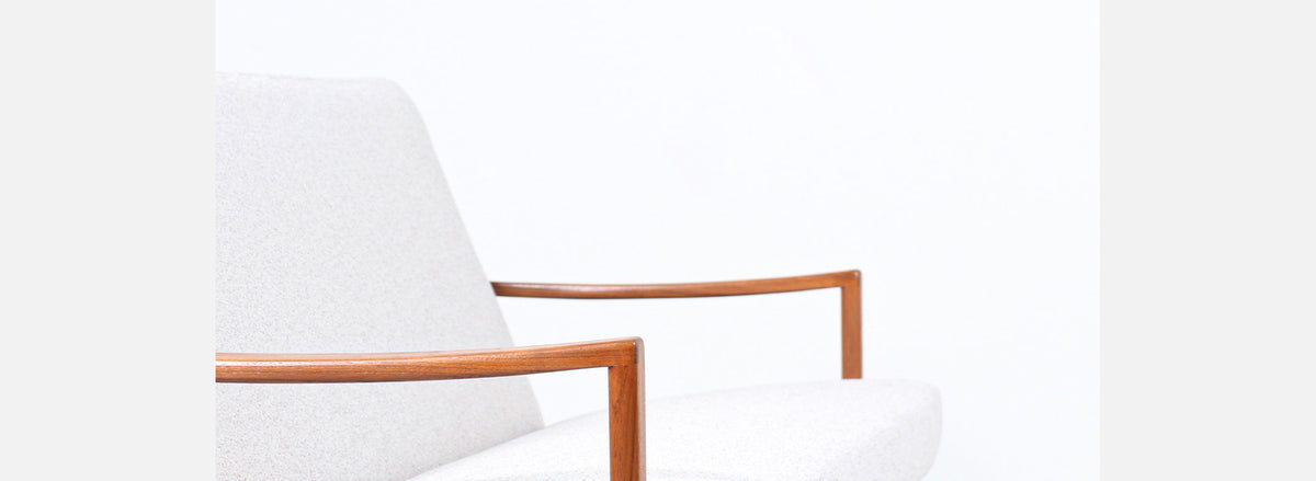 Danish Modern Sculpted Teak Sofa