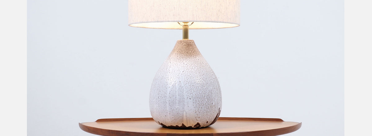 Mid-Century Modern Lava Glaze Ceramic Table Lamp