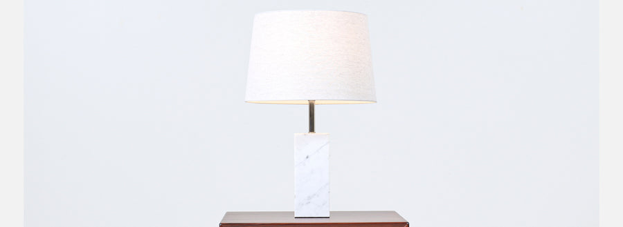 Mid-Century Modern Italian Marble Table Lamp by Laurel