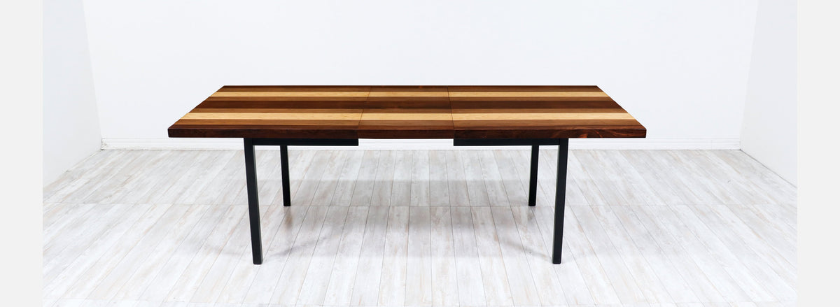 Milo Baughman Multi-Wood Extendable Dining Table for Directional