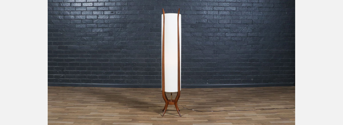 Mid-Century Modern Sculpted Floor Lamp by Roller Lamp Co.