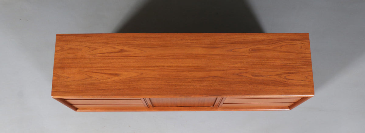 Danish Modern Tambour-Door Teak Dresser by Danflex Systems