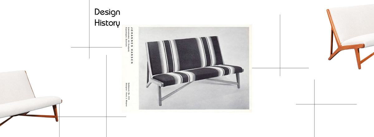 Early Hans J. Wegner JH-555 Sofa for Johannes Hansen