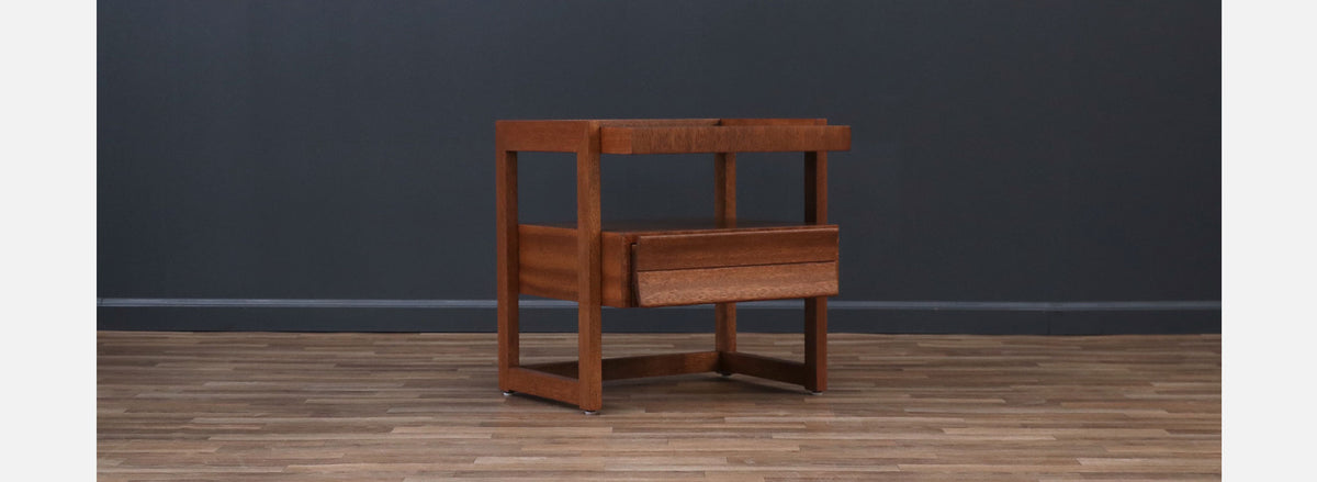Paul Laszlo Two-Tier Night Stand for Brown Saltman