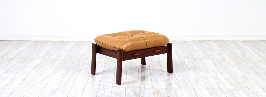 Percival Lafer MP-41 Series Brazilian Leather Stool
