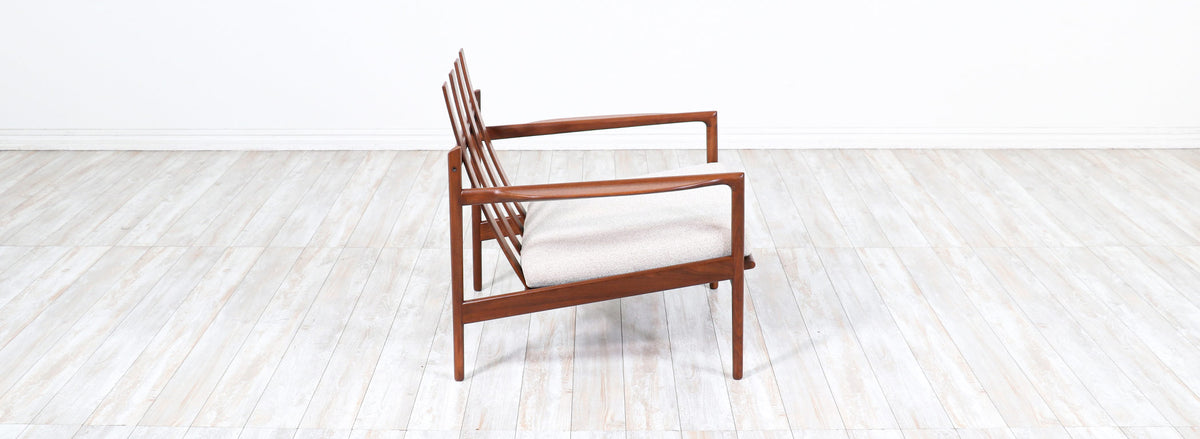 Ib Kofod-Larsen Walnut Lounge Chair for Selig