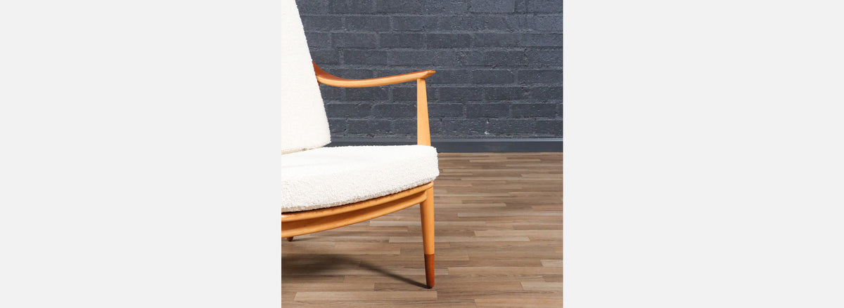 Peter Hvidt Model FD-146 Teak & Birch Lounge Chairs