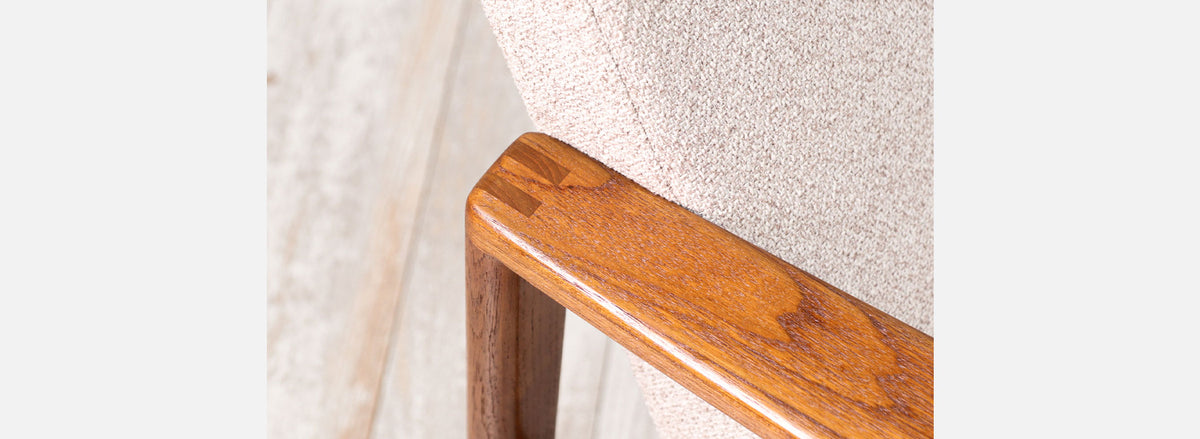 Danish Modern Sculpted Teak Sofa