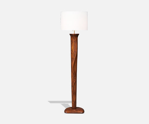 Lynn Lawrence Carved Biomorphic Floor Lamp for Modeline of CA