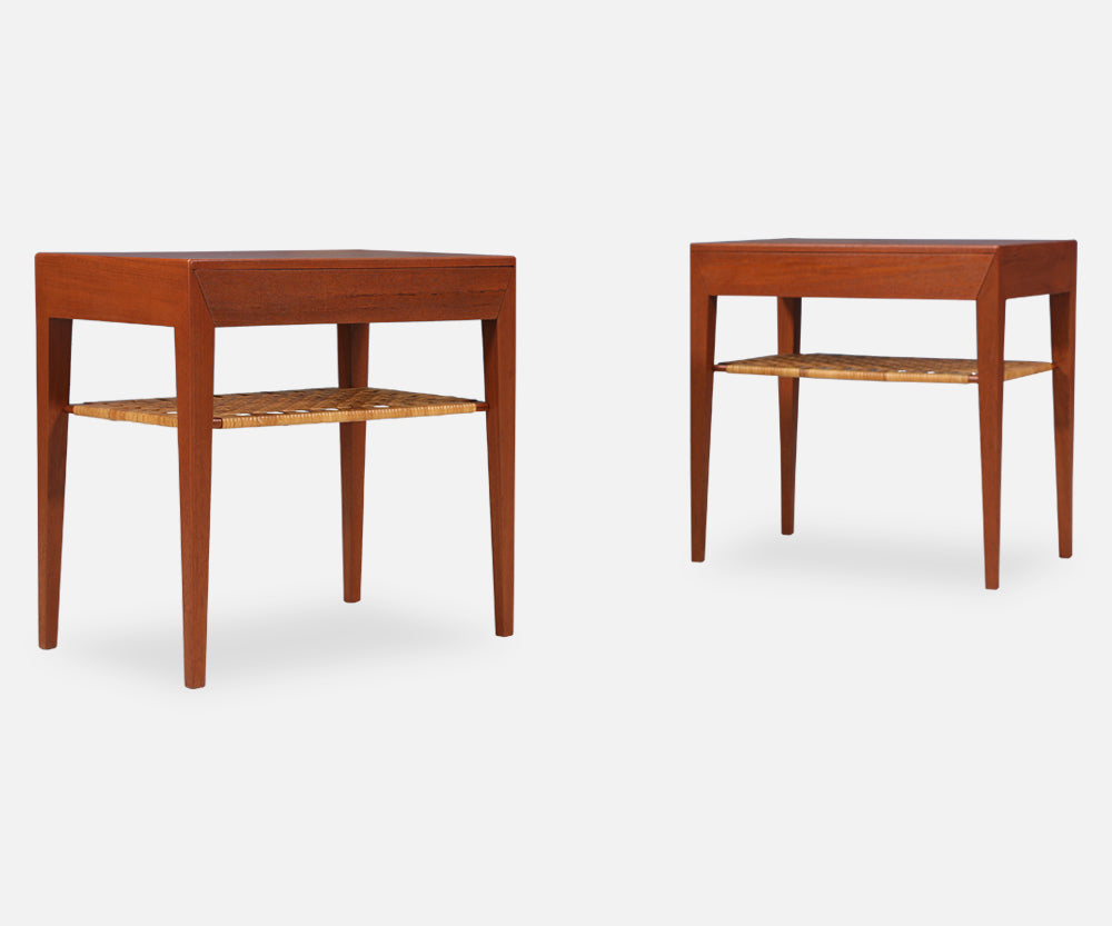Severin Hansen Teak Night Stands for Haslev Møbelsnedkeri