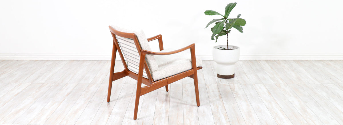 Fredrik Kayser Sculpted Teak Lounge Chair for Vatne Mobelfabrikk