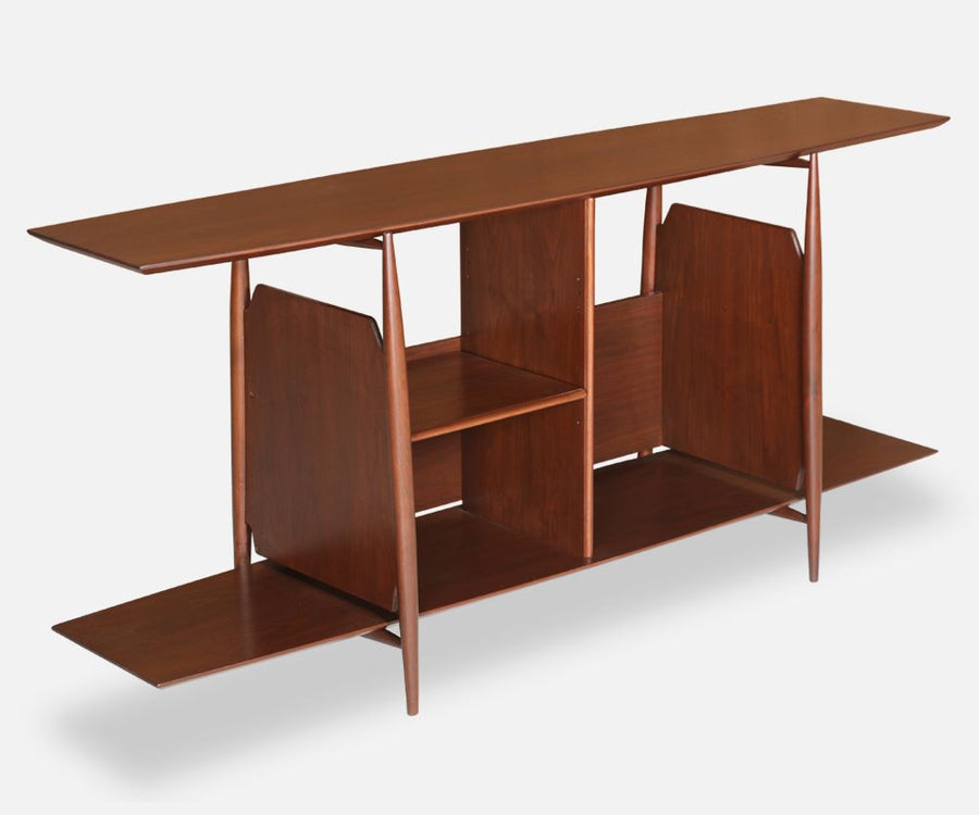 Mid-Century Modern Two-Tier Bookshelf