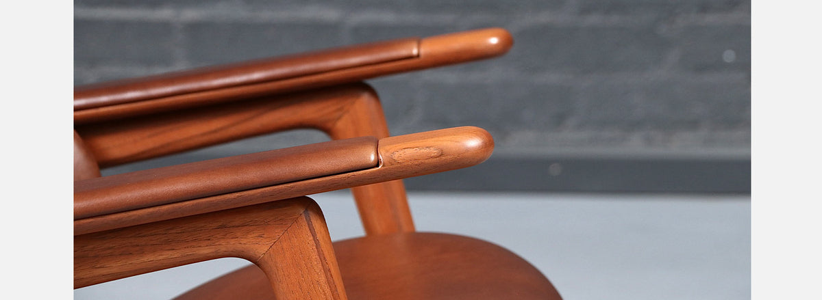 Arne Hovmand-Olsen Teak & Cognac Leather Lounge Chair for Mogens Kold