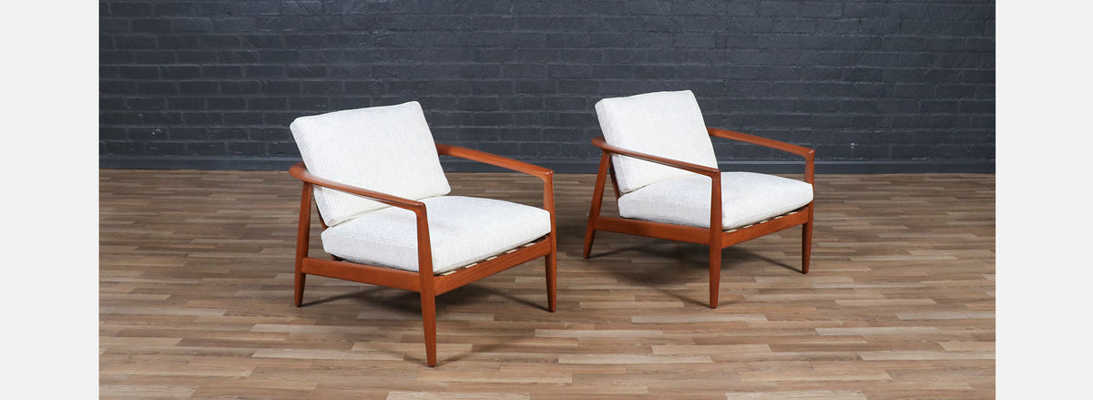 Folke Ohlsson Model 72-C Teak Lounge Chairs for Dux