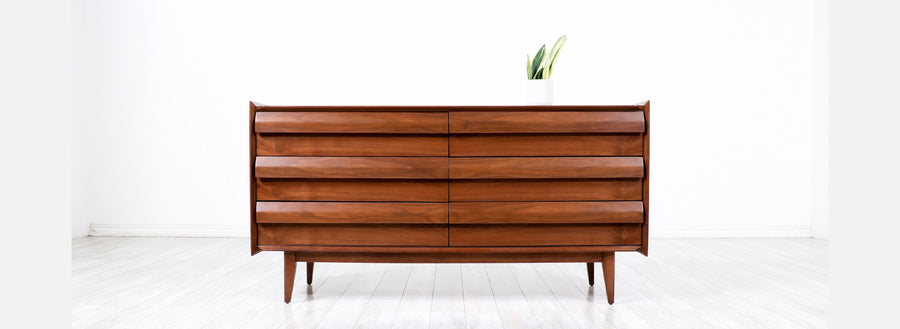 Mid-Century Modern "First Edition" Walnut Dresser by Lane