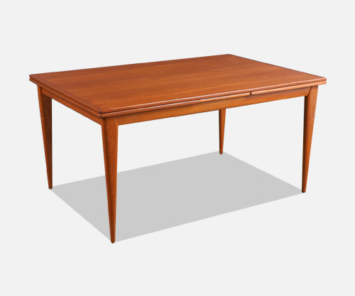 Niels Moller Model-12 Expanding Teak Draw-Leaf Dining Table