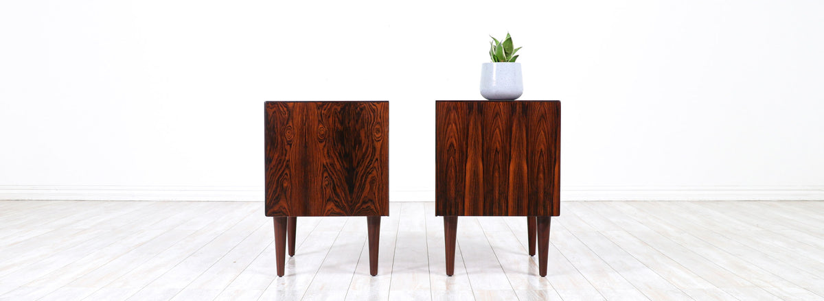 Scandinavian Modern Rosewood Night Stands by Westnofa