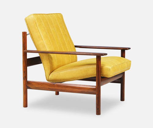 Sven Ivar Dysthe Rosewood & Leather Lounge Chair for Dokka Møbler 2