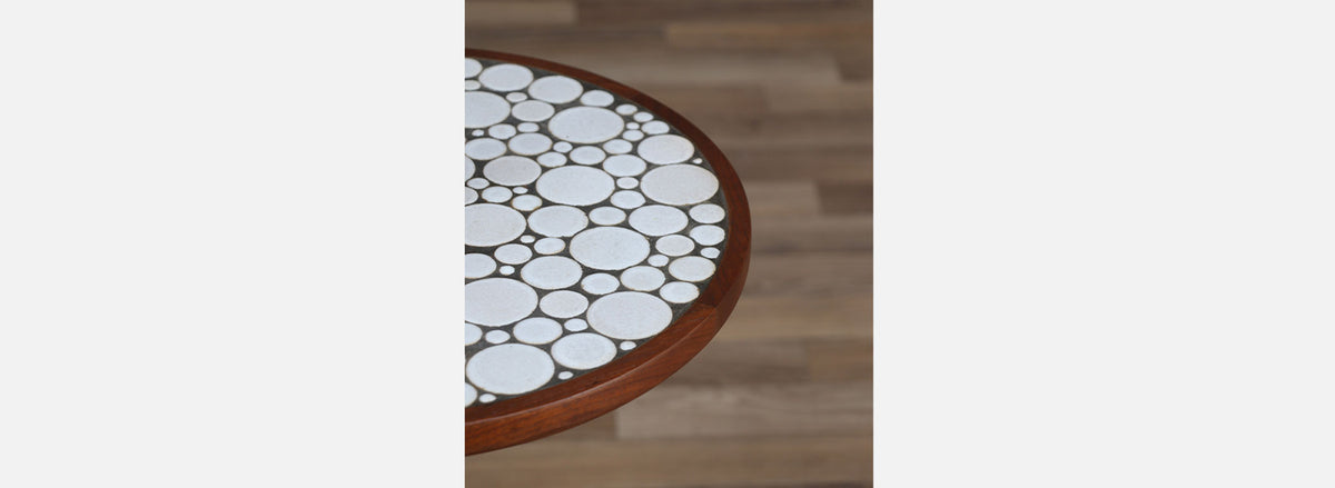 Gordon & Jane Martz Floor Lamp with Mosaic Tile Side Table