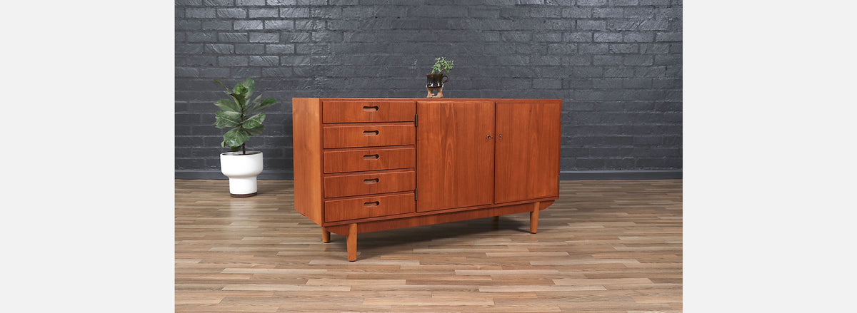 Danish Modern Teak Credenza by Herluf Agergaard 
